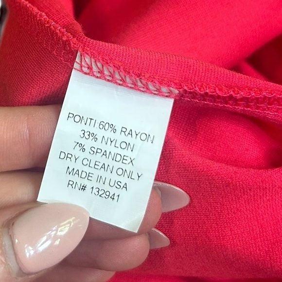 Amanda Uprichard Short Sleeve Bright Coral Pink Pleated Pocket Dress Medium - Picture 9 of 10